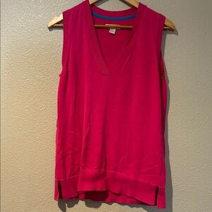 Lady Hagen Vibrant Pink V-Neck Sleeveless Tank